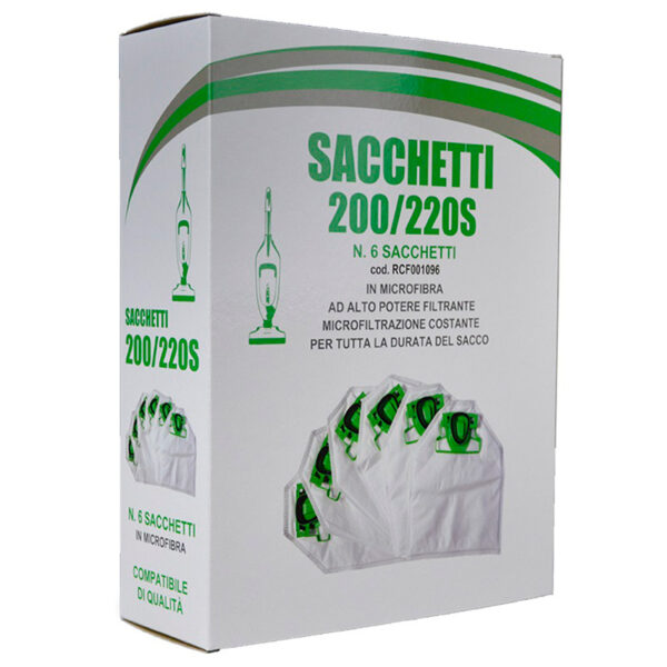 SACCHETTI CON SCATOLA VK200/220S LUX 6PZ
