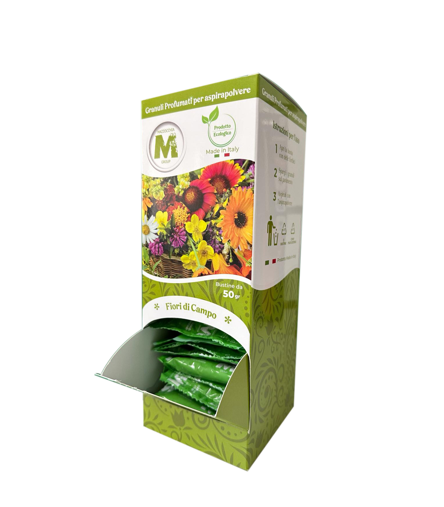 Featured image for “ESPOSITORE GRANULI PROFUMATI 25pz - FIORI DI CAMPO 50gr”