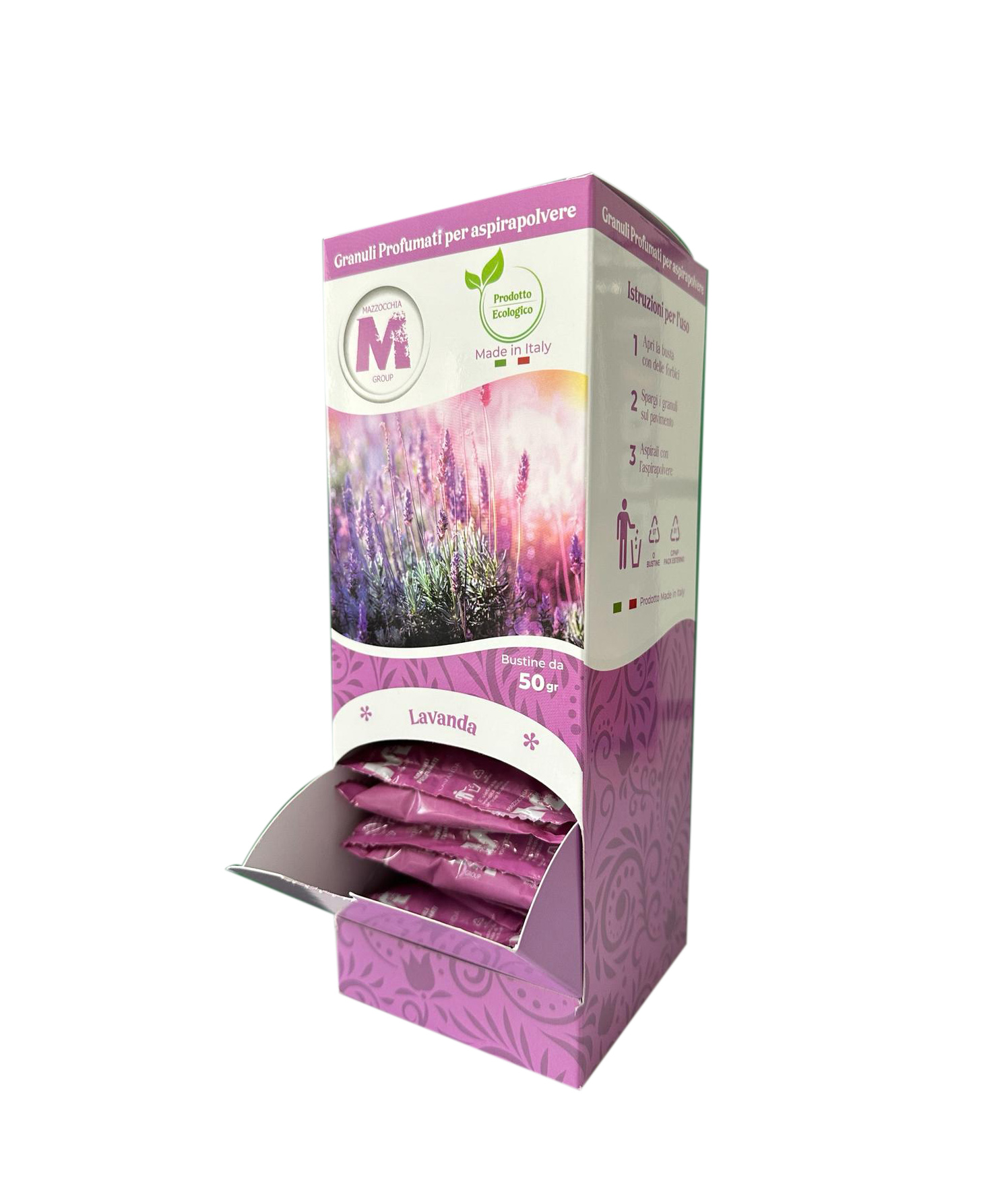 Featured image for “ESPOSITORE GRANULI PROFUMATI 25pz - LAVANDA 50gr”