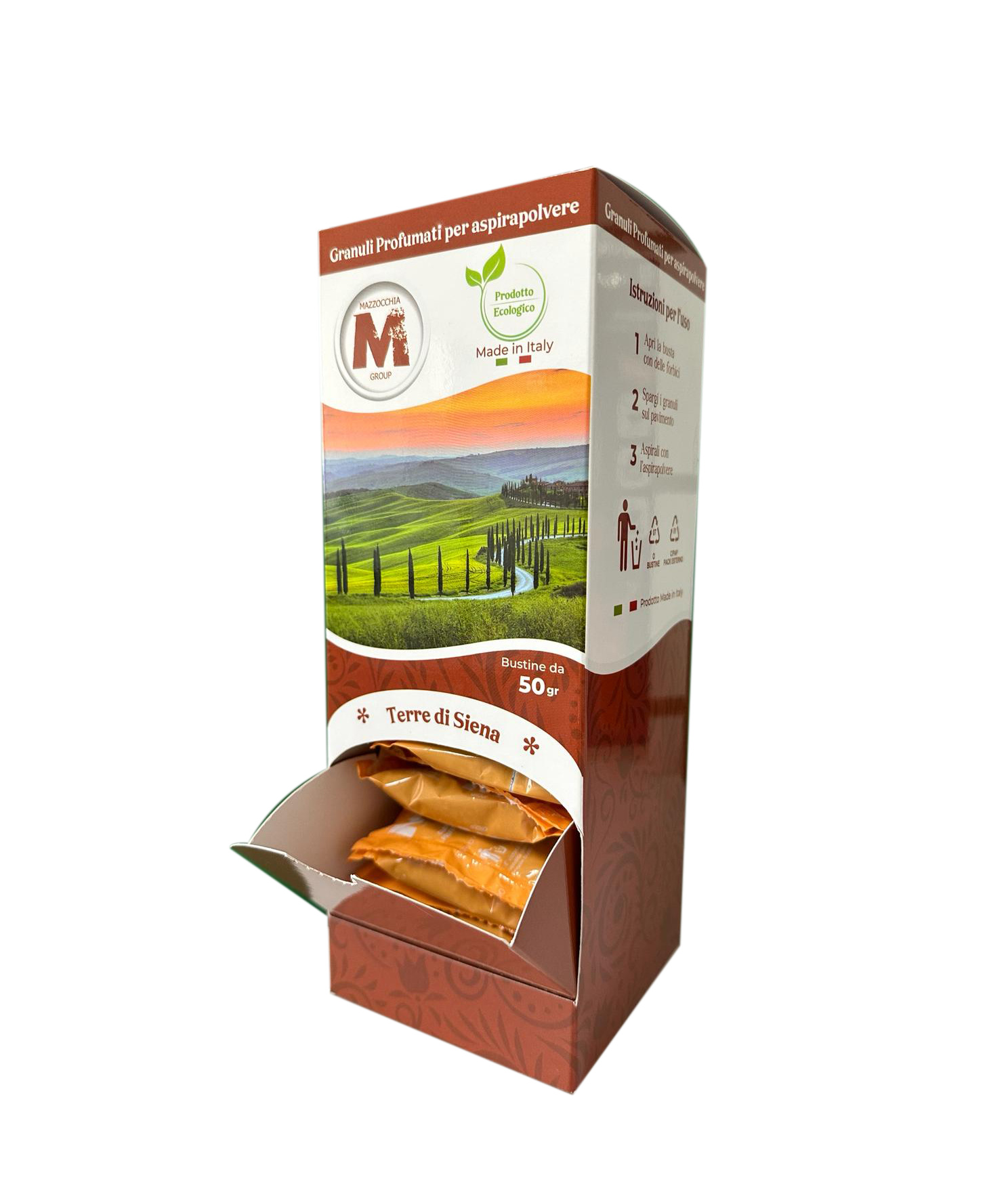 Featured image for “ESPOSITORE GRANULI PROFUMATI 25pz - TERRE DI SIENA 50gr”